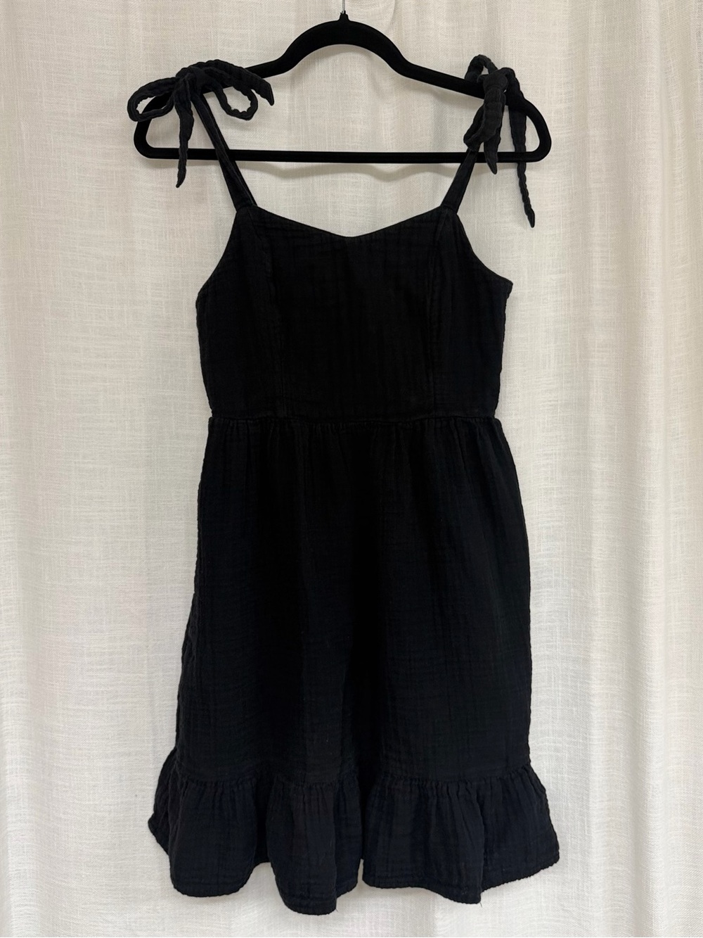 Old Navy Black Tie-Shoulder Mini Dress